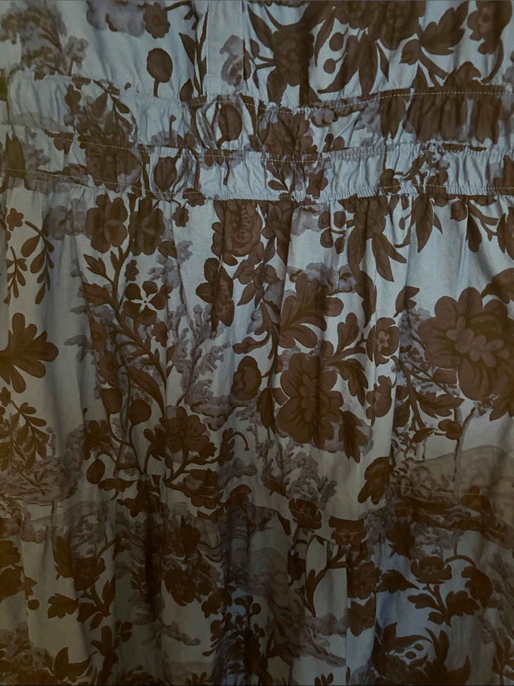 Anthropologie Somerset Blue Floral Tiered Maxi Dress - Picture 4 of 5